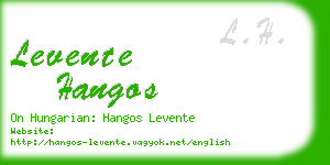 levente hangos business card